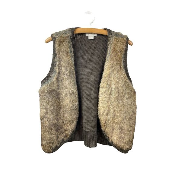 Ariat Faux Fur Sweater Vest Womans Size XXL RN 105037 Mob Wife Girls Night Out - Picture 1 of 7